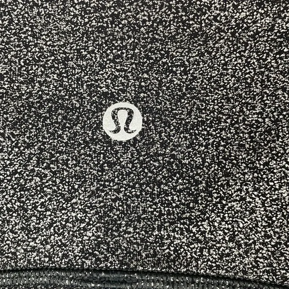 Lululemon Black w/Silver Flecks High Waist Leggings w/Drawcord & Pocket - Size 4 - Picture 7 of 10